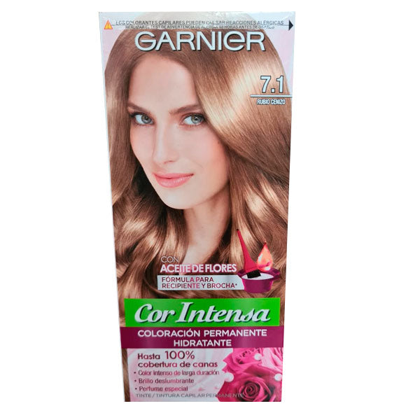 Tinte Garnier Nutrisse 7.1 Rubio Ceniza X Unidad