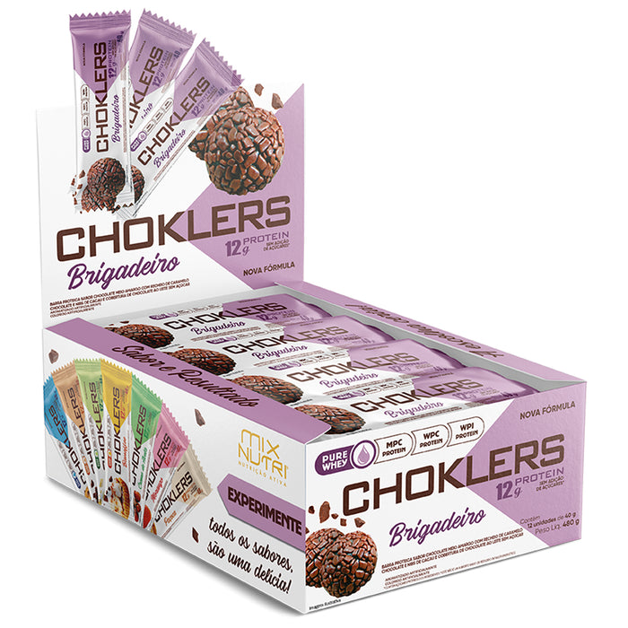 Mix Nutri Barra Proteica Brigadeiro Choklers X 40G