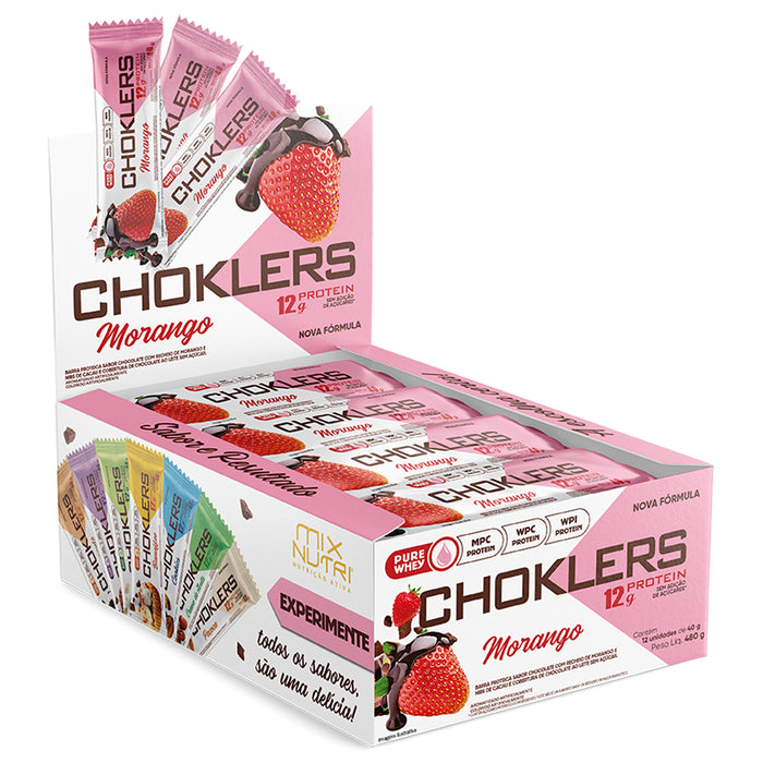 Mix Nutri Barra Proteica Morango Choklers X 40G