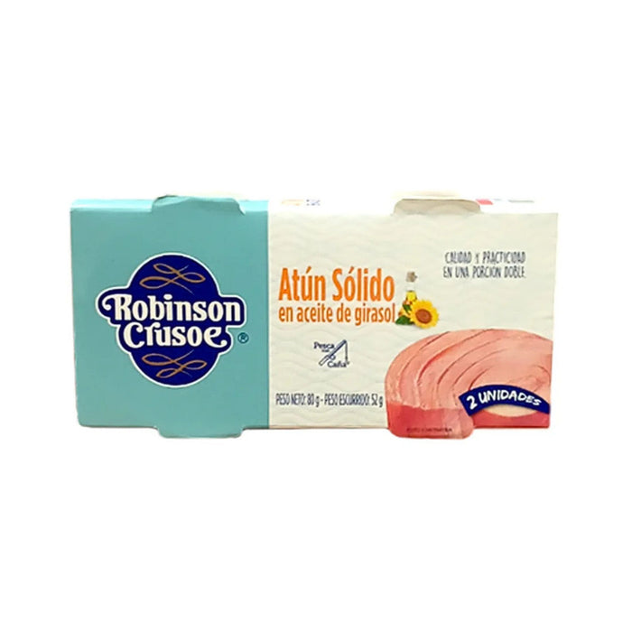 Pack Atún Sólido Robinson Crusoe En Aceite 2 X 80G