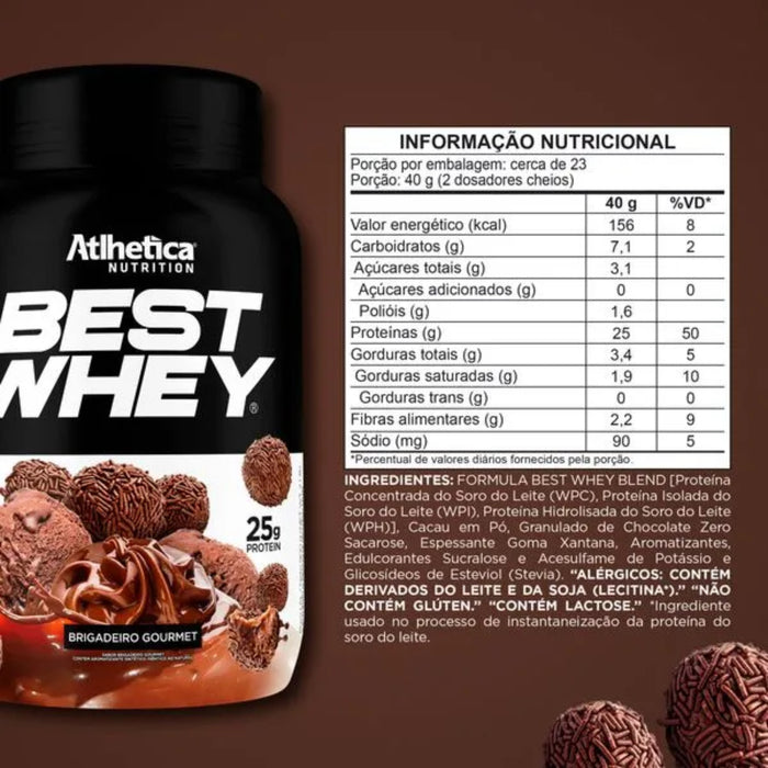 Suplemento Best Whey Atlhetica 25G Proteina Brigadeiro Gourmet X 900G
