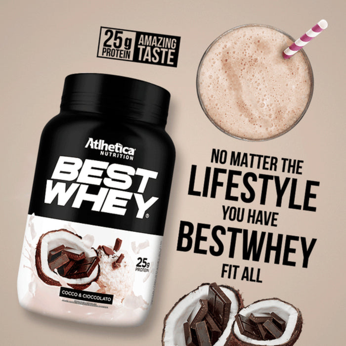 Suplemento Atlhetica Best Whey 25G Proteína Coco Y Chocolate X 900G