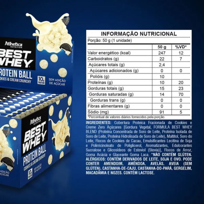 Suplemento Best Whey Prot Ball Atlhetica Galletas Y Crema Crujiente X 50G