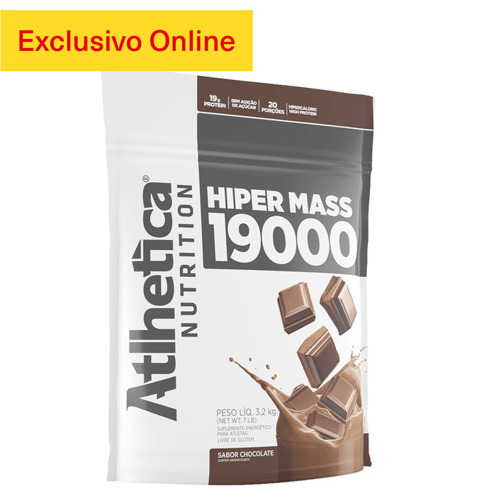 Suplemento Hiper Masa 19000 Atlhetica Sabor Chocolate X 3.2Kg