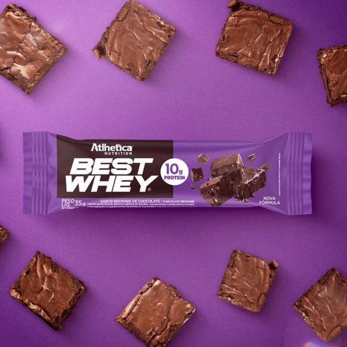 Barra De Proteína Best Whey Atlhetica Brownie Con Chocolate X 33G