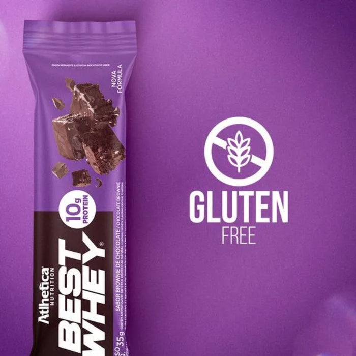 Barra De Proteína Best Whey Atlhetica Brownie Con Chocolate X 33G