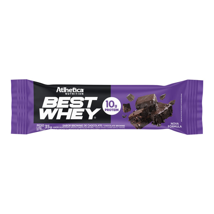 Barra De Proteína Best Whey Atlhetica Brownie Con Chocolate X 33G