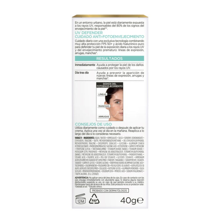 Protector Solar L'oréal Uv Defender - Toque Seco X 40G