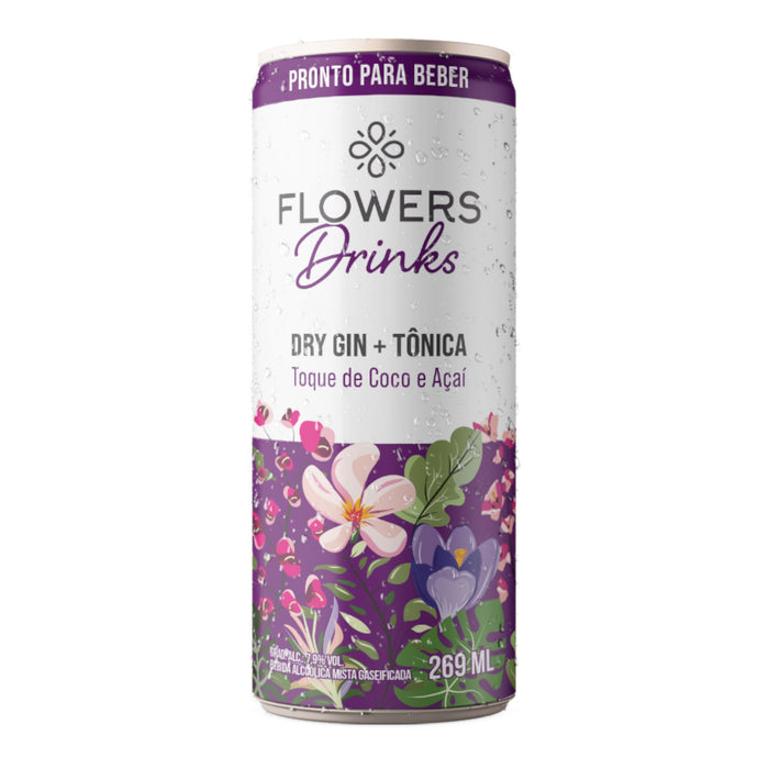 Flowers Drinks Dry Gin Tonica + Acai X 269Ml