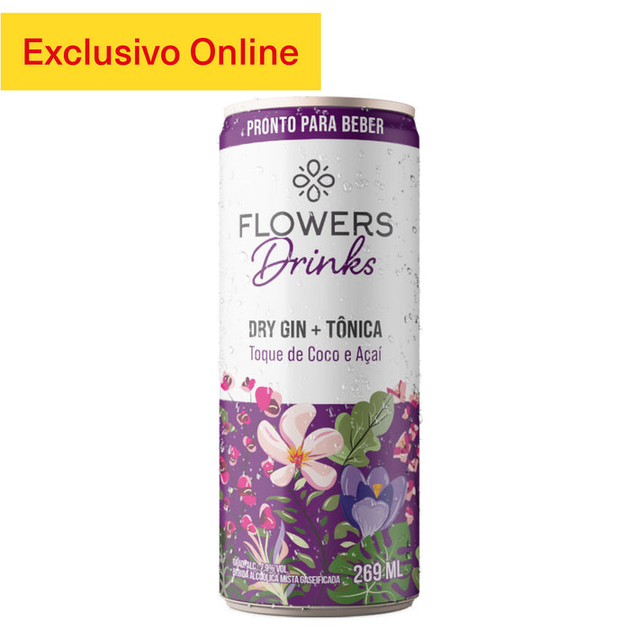 Flowers Drinks Dry Gin Tonica + Acai X 269Ml