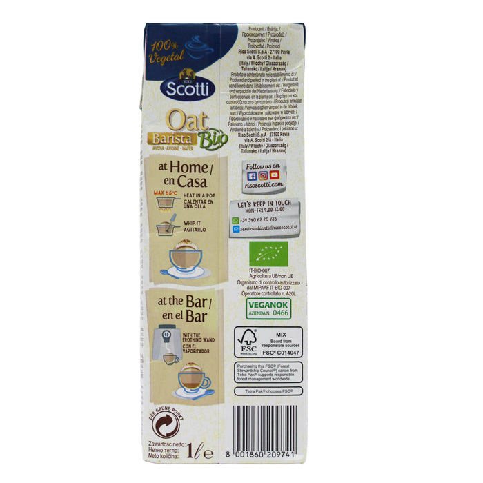 Riso Scotti Bebida De Avena Barista X 1 L
