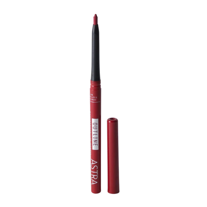 Lápiz Labial Astra Outline Waterproof Lip Pencil Nro. 06 Cherry