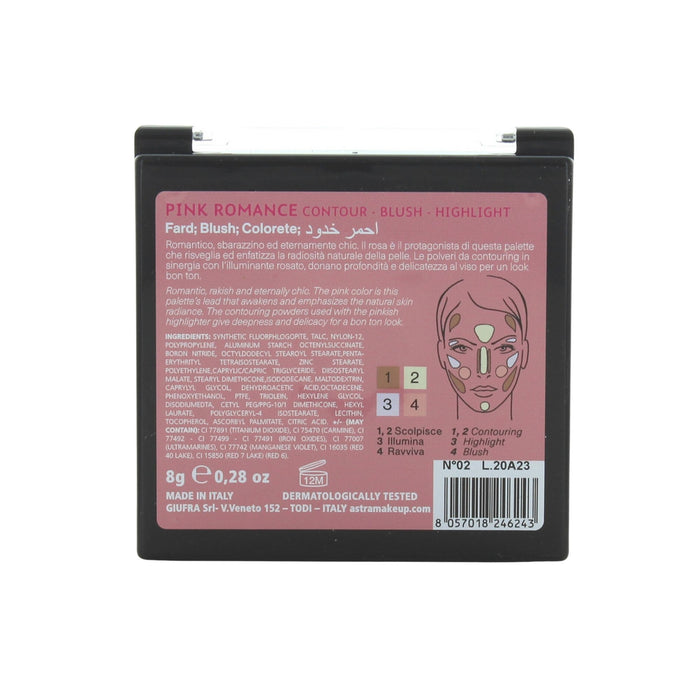 Paleta De Sombras Astra The Romance Palette N02 Pink X 8G