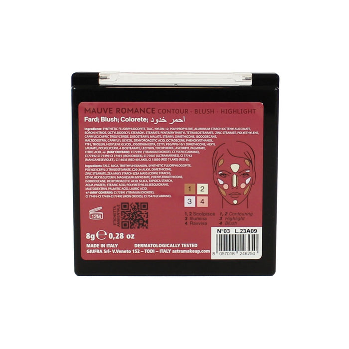 Paleta De Sombras Astra The Romance Palette Nro.02 Mauve X 8G