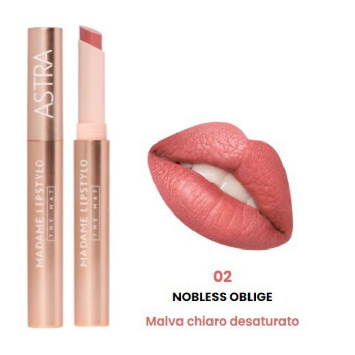 Labial En Barra Astra Madame Lipstylo The Mat Nro. 02 Nobless X 2.5G