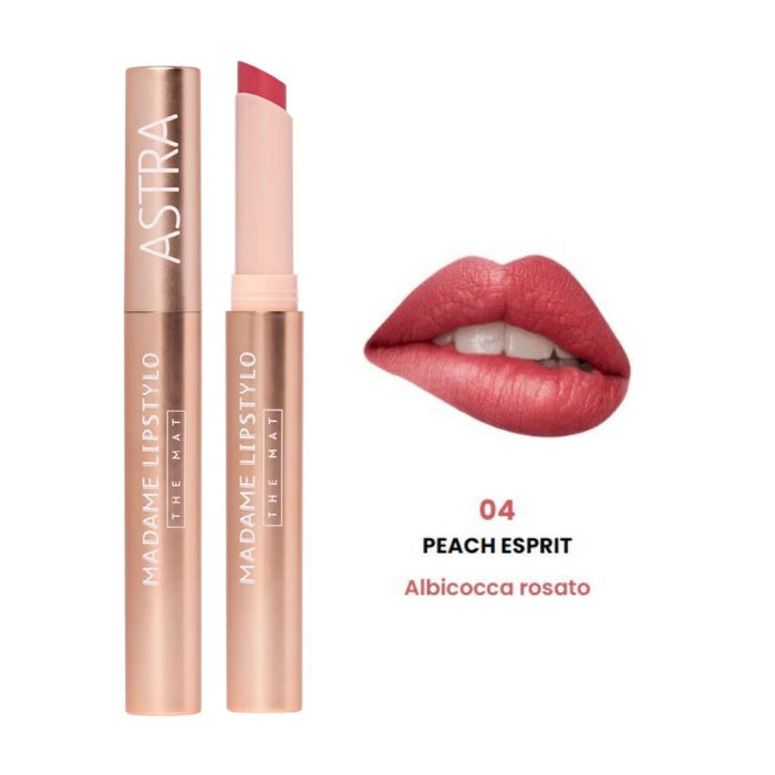 Labial En Barra Astra Madame Lipstylo The Mat Nro. 04 Peach X 2.5G