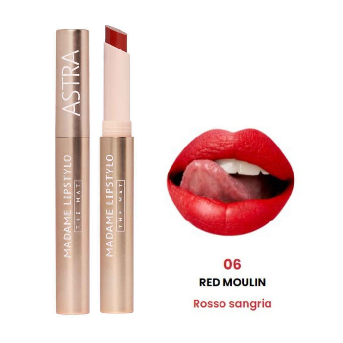 Lápiz Labial Astra Madame Lipstylo The Mat Nro.06 Red X 2.5G