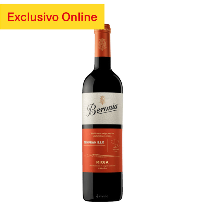 Vino Tinto Beronia Tempranillo Rioja X 750Ml