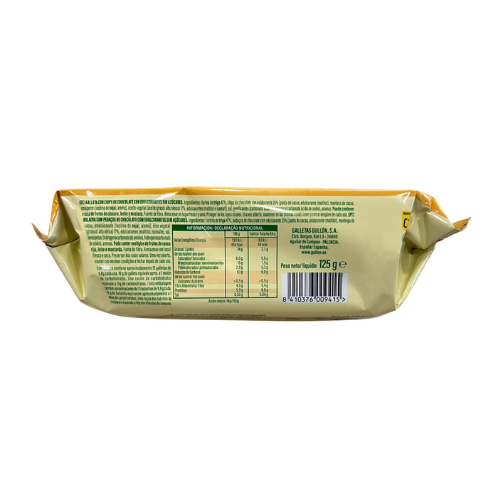 Galleta Chip Choco Gullon Sin Azúcar X 125G