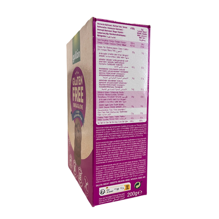Galletas Cookies De Cacaco Gullon  Chocolate Sin Gluten X 200G