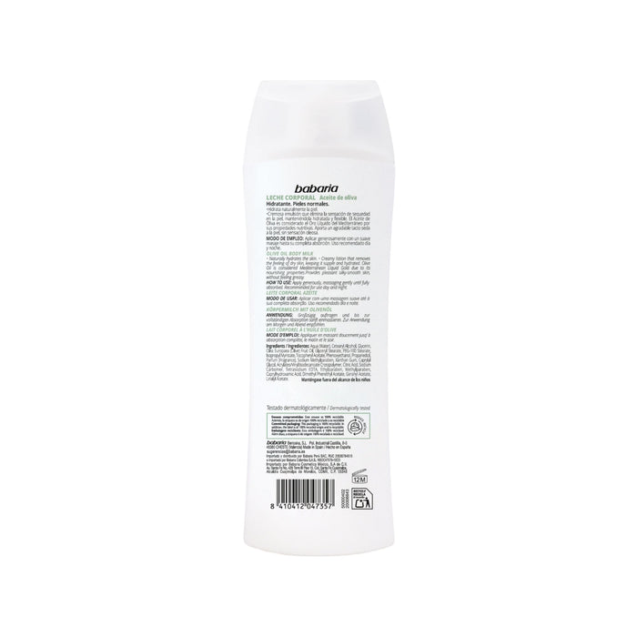 Leche Corporal Babaria Aceite De Oliva X 400Ml