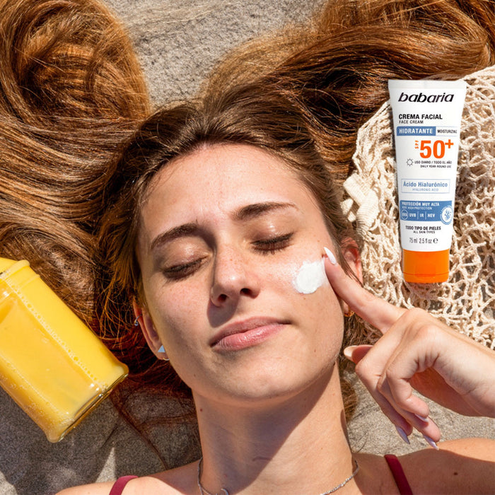 Crema Facial Babaria Ácido Hialurónico Spf50+ X 75Ml