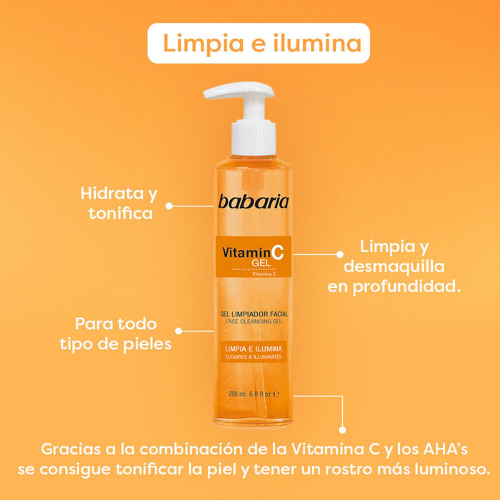 Gel Limpiador Facial Babaria Vitamina C X 200Ml