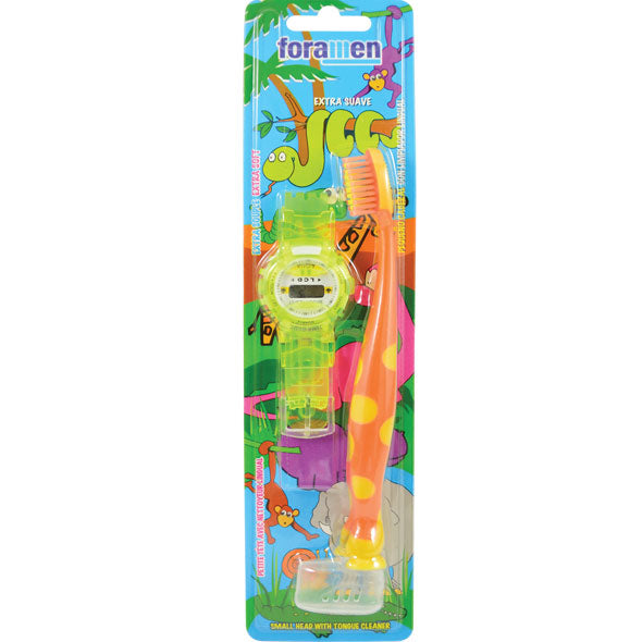 Foramen Cepillo Infantil Extra Suave Mas Reloj X Unidad