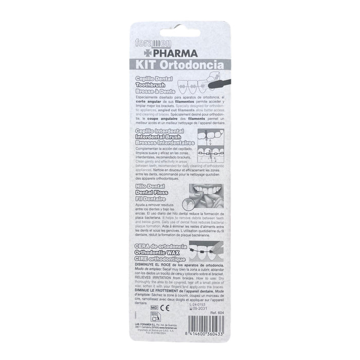 Cepillo + Cera + Interdental + Seda Foramen Kit De Ortodoncia