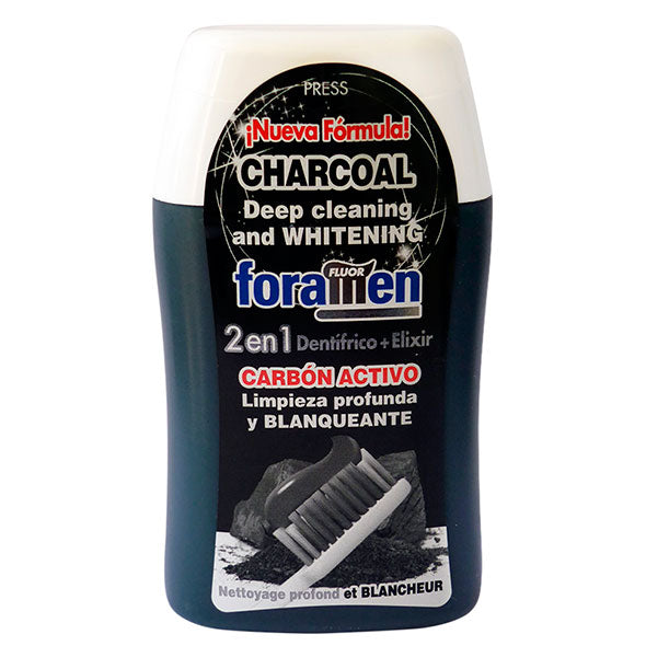Dentífrico + Elixir Foramen 2 En 1 Charcoal X 100Ml