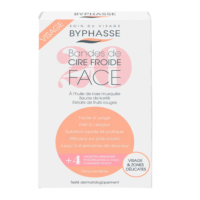 Bandas De Cera Fria Byphasse Rostro Y Zonas Delicadas X 4 Unidades