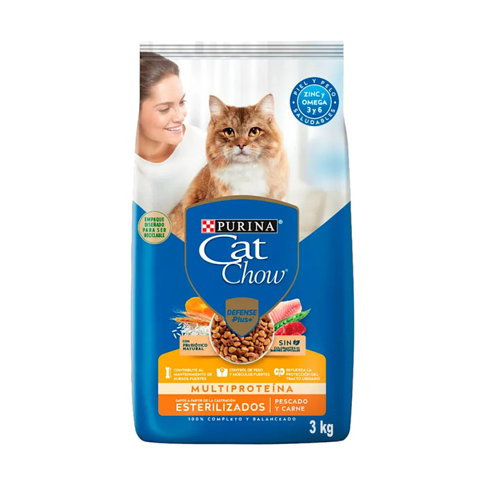 Purina Cat Chow Multiproteína Esterilizados X 3 K