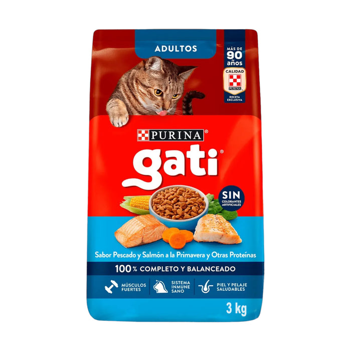 Purina Gati Sabor Pescado Y Salmon X 3 K