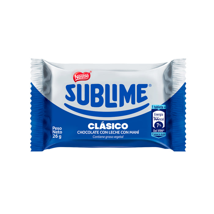 Chocolate Nestlé Sublime Con Maní Clásico X 26G