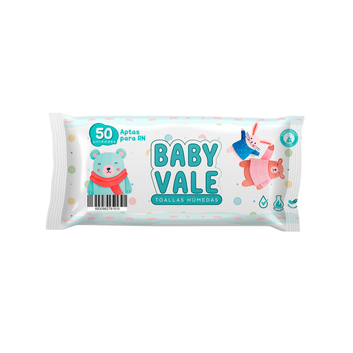 Toallas Humedas Baby Vale X 50 Unidades