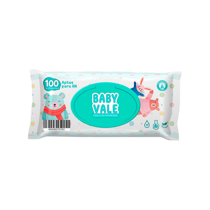 Toallas Humedas Baby Vale X 100 Unidades
