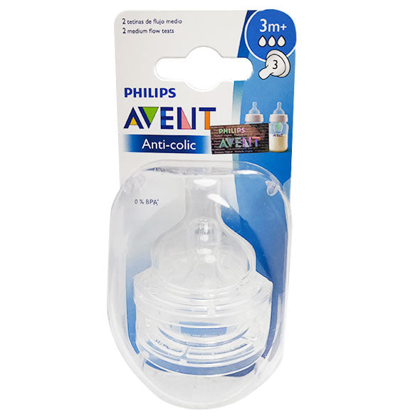 Tetina Anti-Colic Avent 3 Meses Para Adelante X Blister