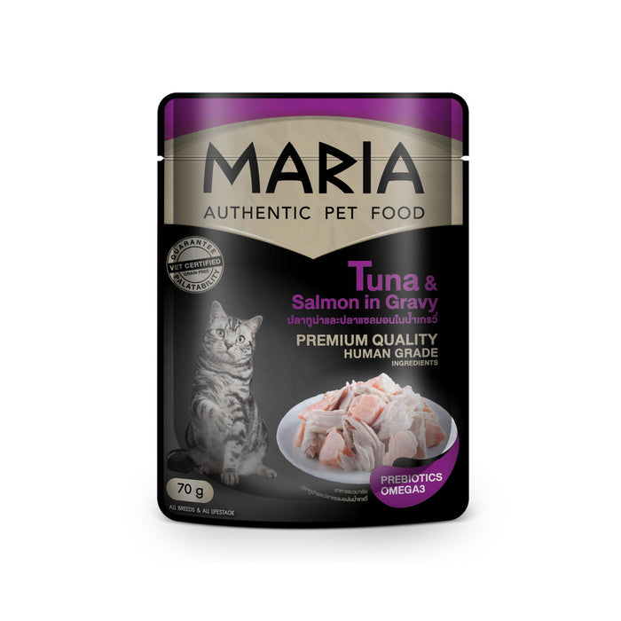 Alimento Gatos Maria Cat En Salsa Atún Y Salmón X 70G