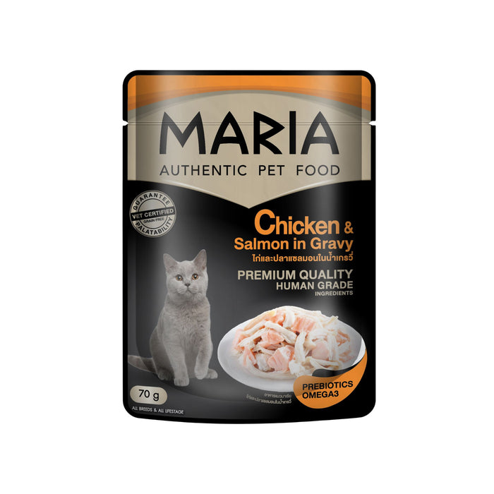 Alimento Gatos Maria Cat En Salsa Pollo Y Salmón X 70G