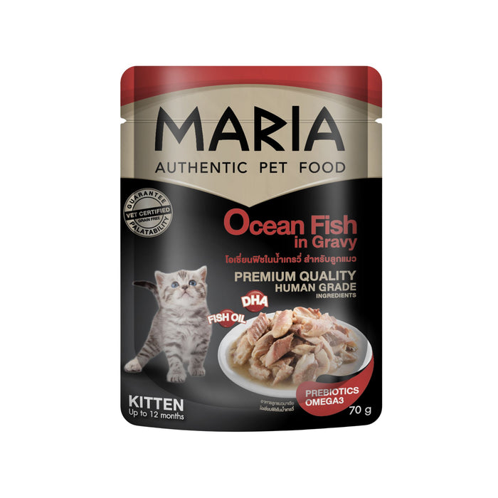 Alimento Gatos Maria Kitten En Salsa Pescado De Mar X 70G