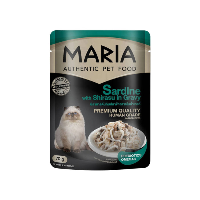 Alimento Gato Maria Cat En Salsa Sardina Y Shirasu X 70G