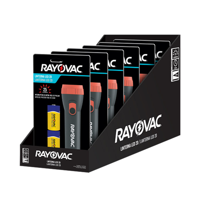 Rayovac Linterna Led + 2 Pilas D