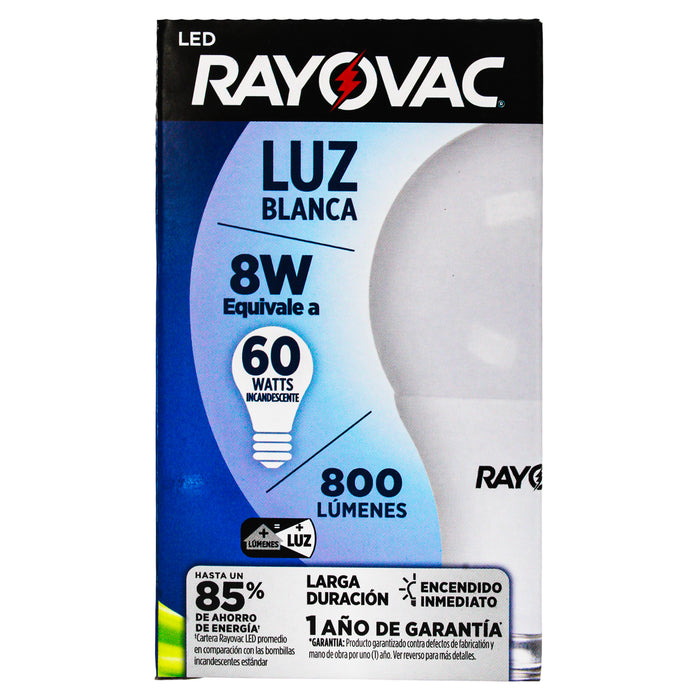 Rayovac Focos Led 8W Luz Blanca X Unidad