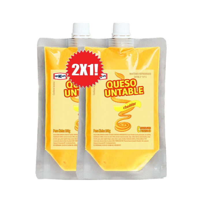 Pack Queso Cheddar Neskraft Untable X 108G