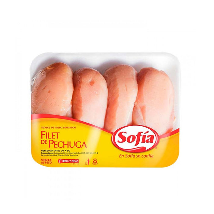 Sofia Filetes De Pollo En Bandeja X 500G (Peso Aprox.)