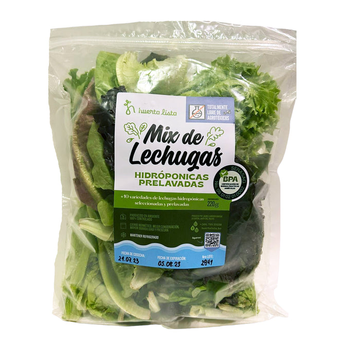 Huerta Lista Mix De Lechugas Hidroponicas X 220G
