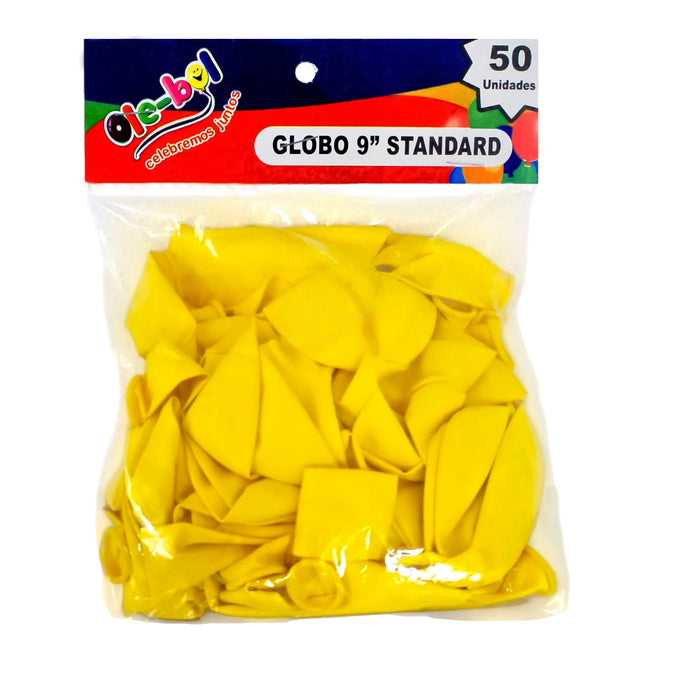 Globo Olebol 9 Estandar Amarillo X 50 Unidades
