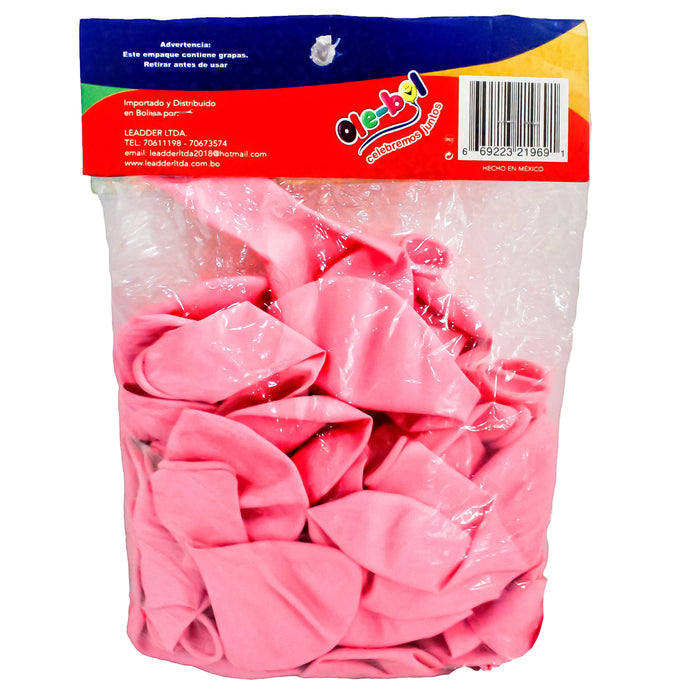 Olebol Globo 9 Estandar X 50 Unidades Rosado