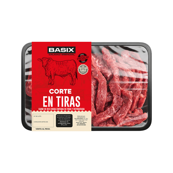 Basix Carne De Res Corte En Tiras X 500 G Aprox.