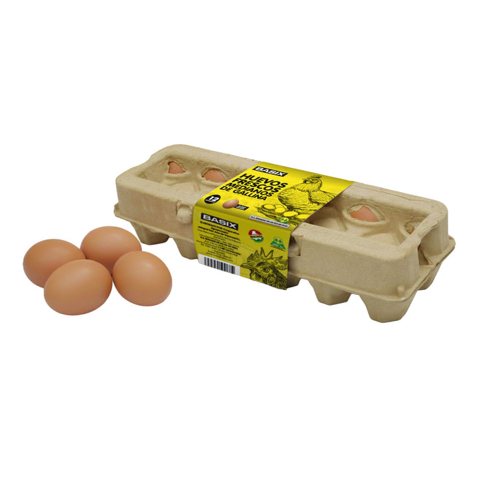 Huevos Basix Medianos De Gallina X 12 Unidades